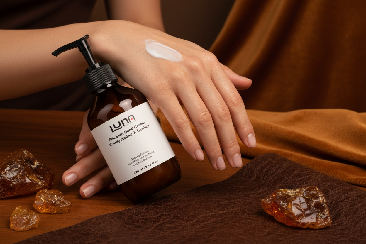 Silk Skin Hand Cream, Woody Amber & Leather